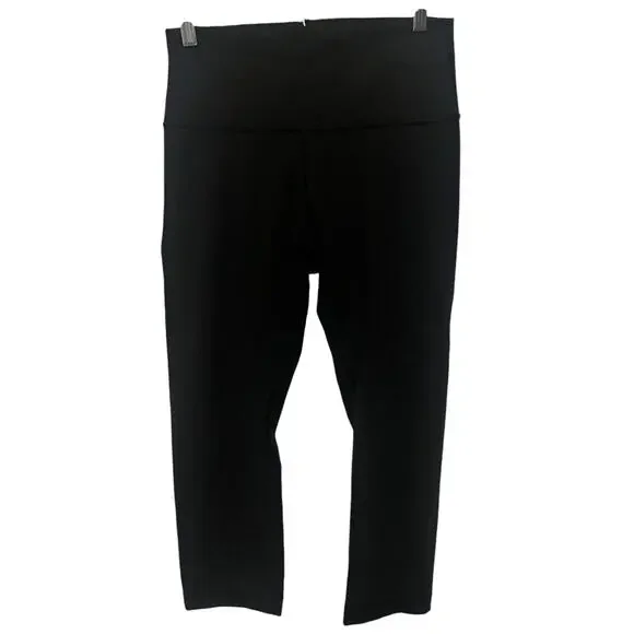 Lululemon Wunder Under Crop Leggings •Women 8• Black Stretch Hi Rise W6AGZS - Picture 6 of 9